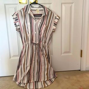 Striped collar dress